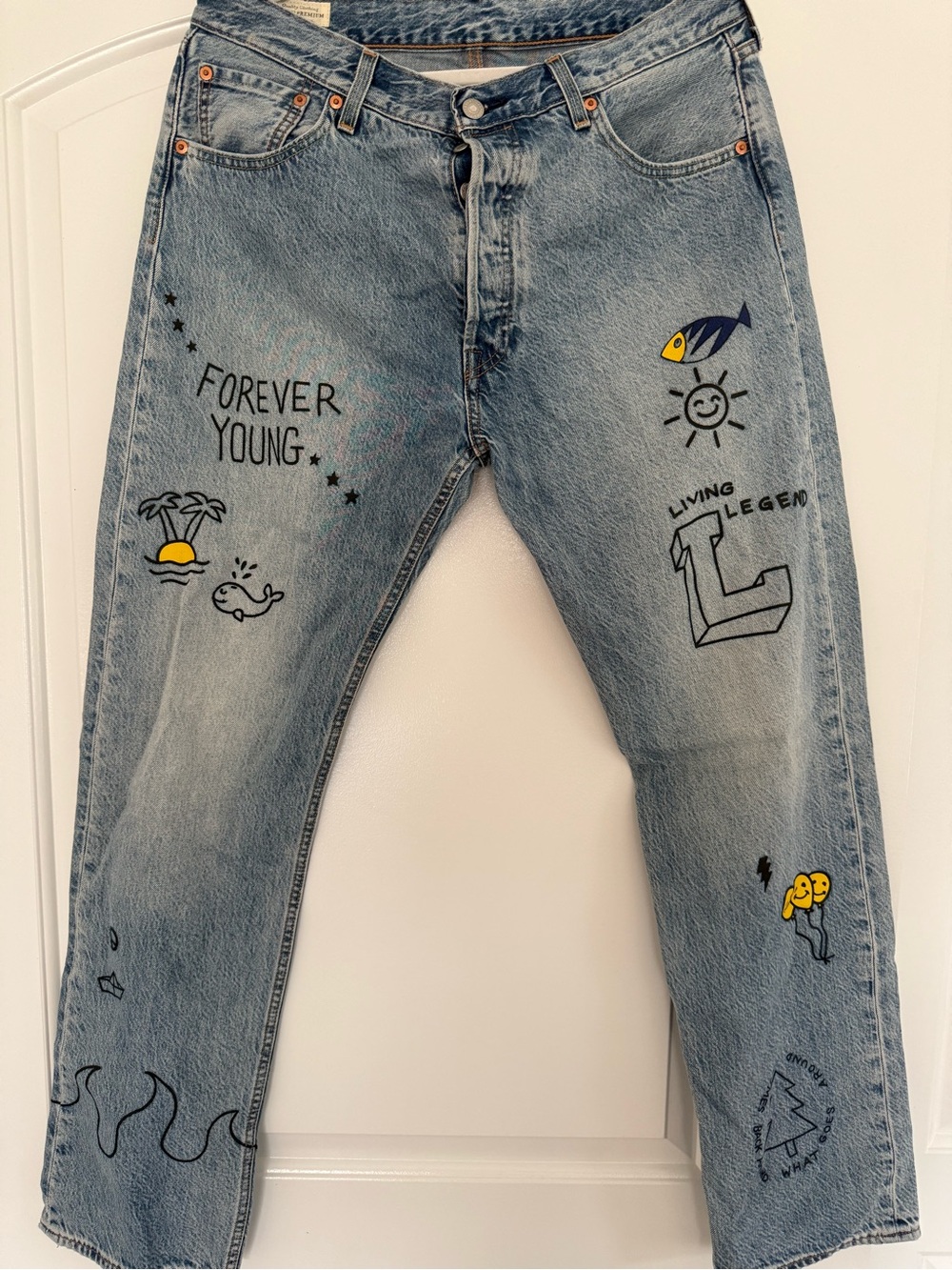 Levi's Premium 501 '93 Straight Jeans Young Legend Men's 34X32